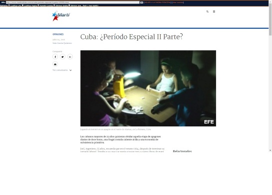 La emisora oficial del gobierno de EEUU vs Cuba habla de un "Período Espacial II"